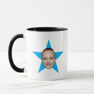 Mug Custom Star Face World's Best Funny Office Cadeau