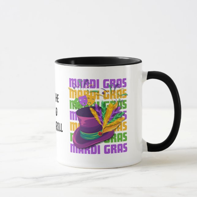 Mug Custom Top Hat Feathers MARDI GRAS (Droite)