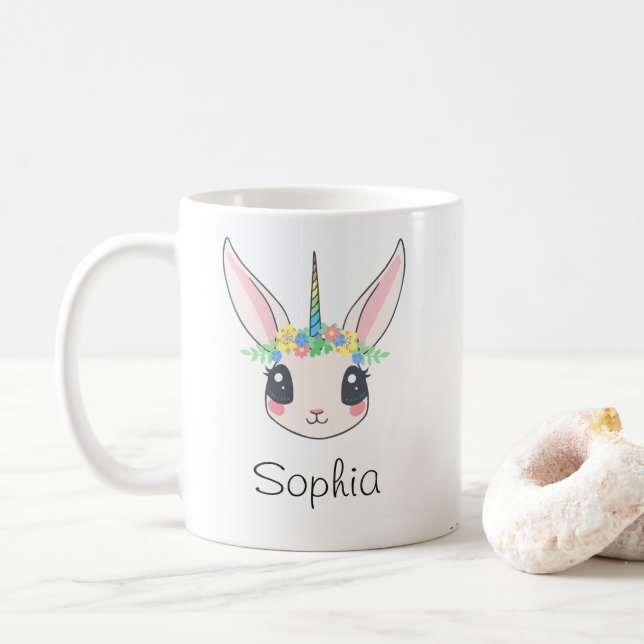 Mug Custom Unicorn Cute Pink Girls (Avec donut)