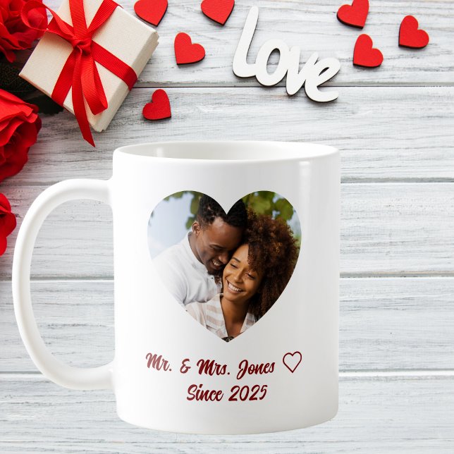 Mug Custom Valentine's Day Mr & Mrs. Photo (Créateur téléchargé)