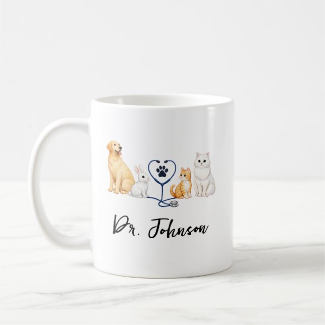 Mug Custom Veterinarian | Personalized  Doctor’s Day (Gauche)