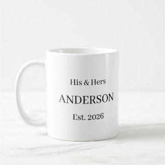 Mug Custom Wedding Last Name Coffee Gift