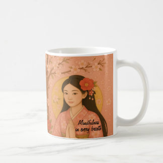 Mug Custom Zen Méditation art Mindfult Yoga rose
