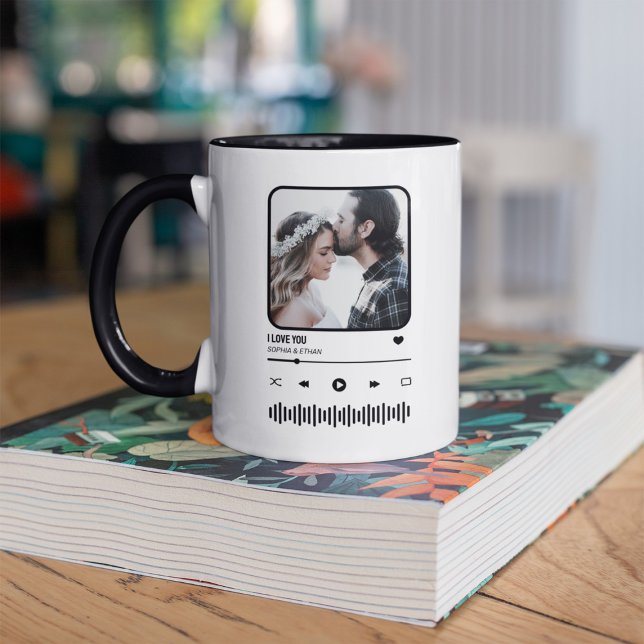 Mug Custome Photo Song Playlist Couple Valentine's Day (Créateur téléchargé)