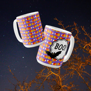 Mug Customisé Halloween Crazy Corn Corn Bat noir