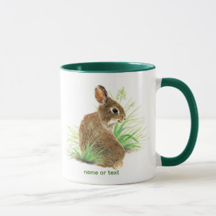 Mug Customisez ce Curious Rabbit, Aquarelle Animal