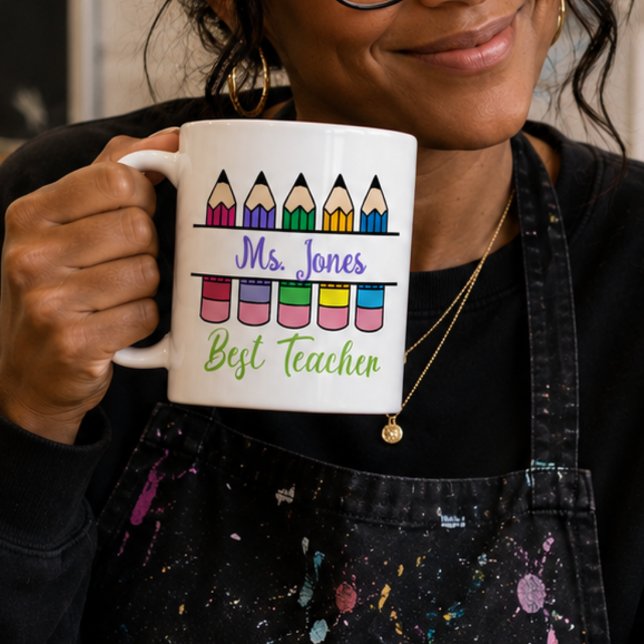 Mug Customizable Best Teacher Appreciation (Créateur téléchargé)
