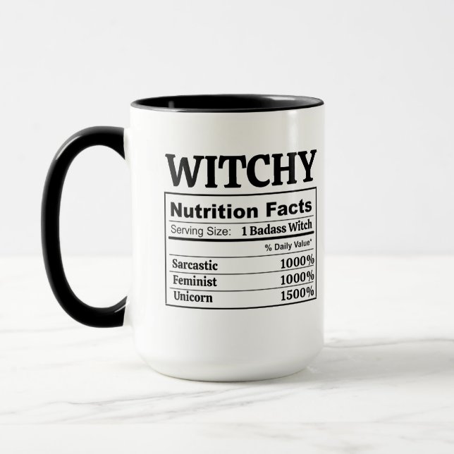 Mug Customizable Feminist Witch Astrology Tarot Custom (Gauche)