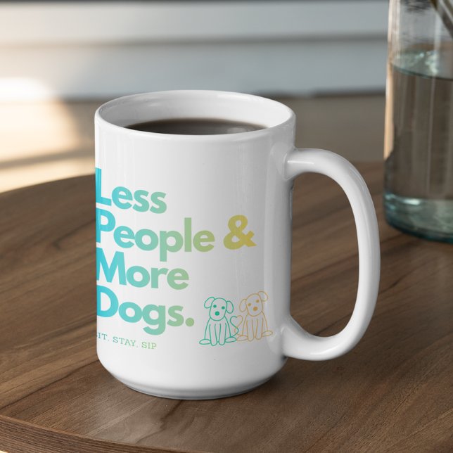 Mug Customizable Less people More Dogs (Créateur téléchargé)