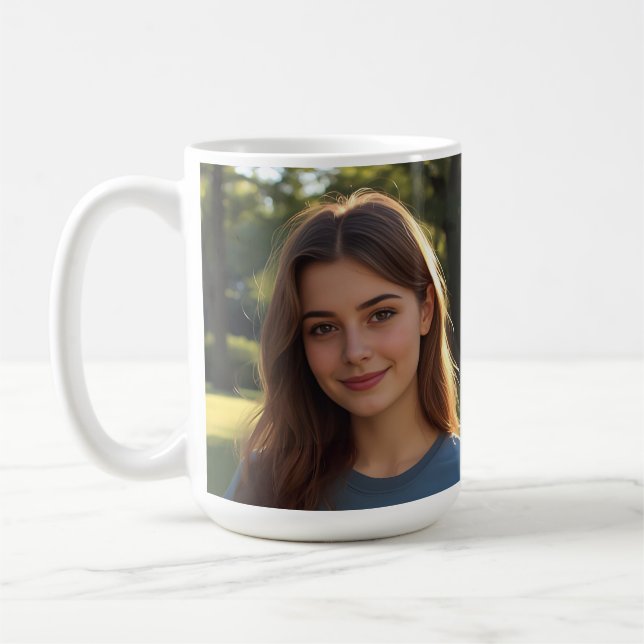 Mug Customized with two photos (Gauche)