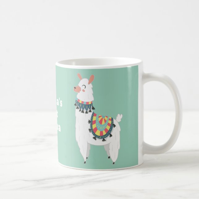 Mug Cute Alpaca Llama Mint Coca chaud vert (Droite)