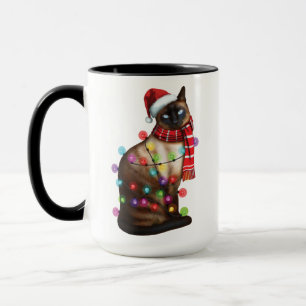 Mug Cute Amoureux des chats siamois Funny Noël cadeau 