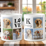 Mug Cute Amoureux des chiens Personnalisé LOVE 7 Photo<br><div class="desc">Présentant notre tasse Empreinte de patte Amour moderne et élégant, le cadeau parfait pour tout amoureux des chiens! Cette tasse chic comporte un collage photo personnalisé moderne et le message personnalisé pour montrer votre amour pour votre ami en fureur. En tant que mère ou père de chien, rien de tel...</div>