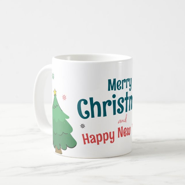 Mug Cute and Joy Draw Litte Tree Merry Christmas  (Devant gauche)