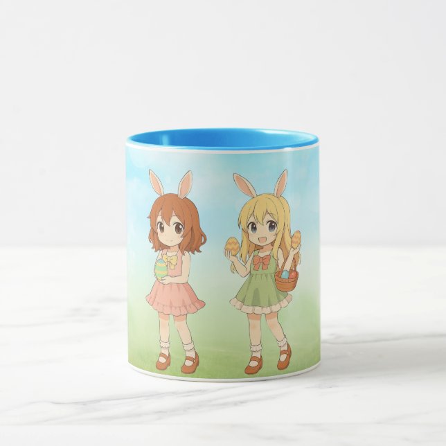 Mug Cute anime Easter bunny girls (Centre)