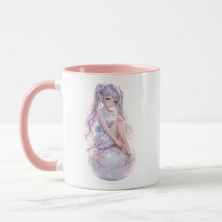 Mug Cute Anime Girl Sitting