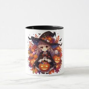 Mug Cute, anime sorcière Halloween