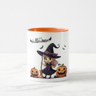 Mug Cute, anime sorcière Halloween