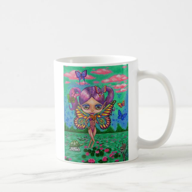 Mug Cute Arc-en-ciel Papillon Fairy Lys d'eau de poupé (Droite)