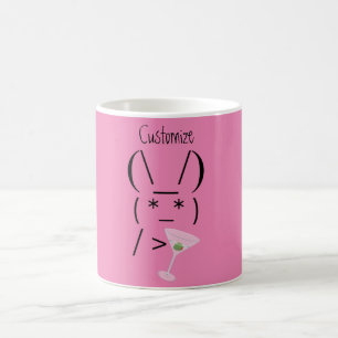 Mug Cute Ascii lapin tenant martini Thunder_Cove