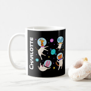 Mug Cute astronaute Animaux flottant dans l'espace
