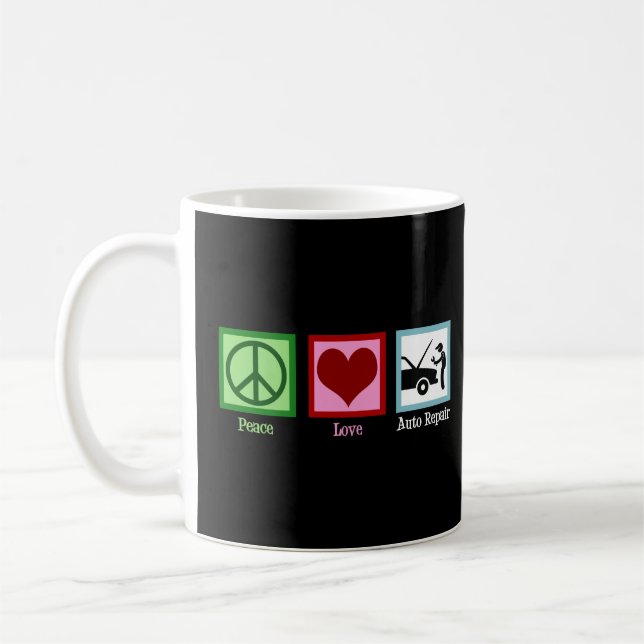 Mug Cute Auto Réparer Magasiner Véhicule Mécanique (Gauche)