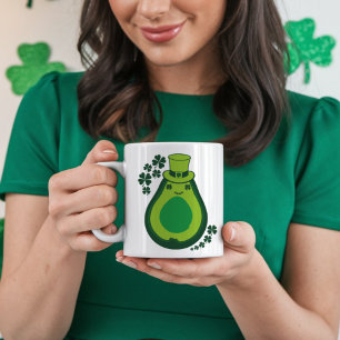 Mug Cute Avocado avec casquette de la Saint Patrick