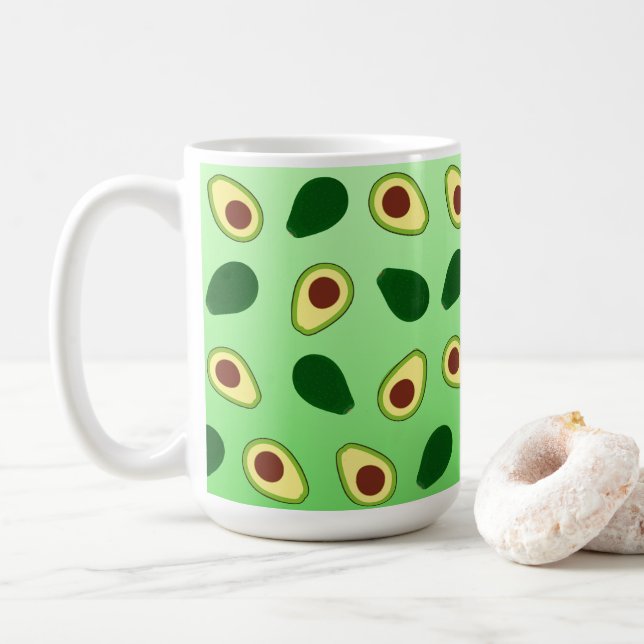 Mug Cute Avocados tranche été vert dégradé Motif (Avec donut)