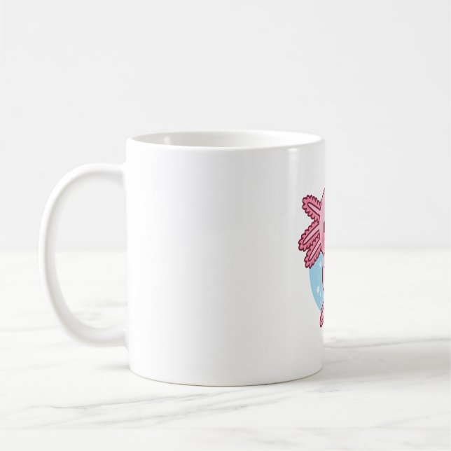 Mug Cute Axolotl Manger Popsicle Crème de glace (Gauche)