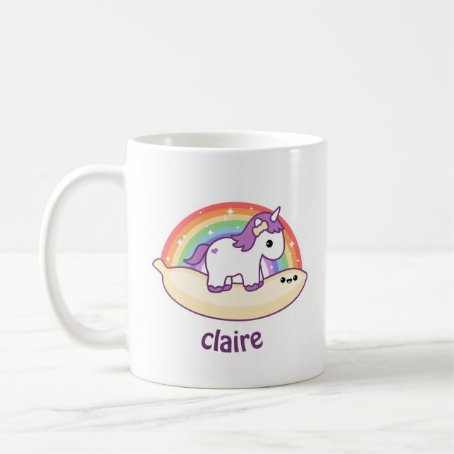 Mug Cute Banana Unicorn (Gauche)