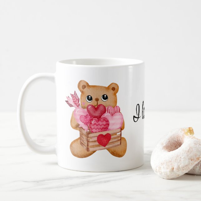 Mug Cute bear in love full of love (Avec donut)