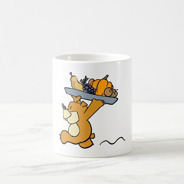 Mug Cute Bear transportant une cueillette festive Plat (Créateur téléchargé)