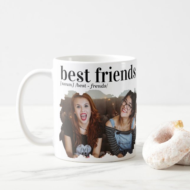Mug Cute Best Friends BFF Dictionnaire Définition Phot (Avec donut)