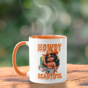 Mug Cute Black Cowgirl Howdy Beautiful