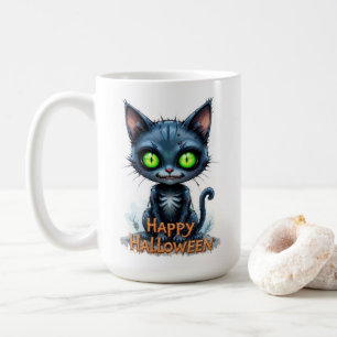Mug Cute Black Kitten Halloween Amoureux des chats lun
