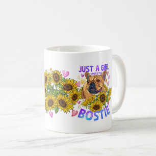 Mug Cute Boston Terrier Amoureux des chiens floral de