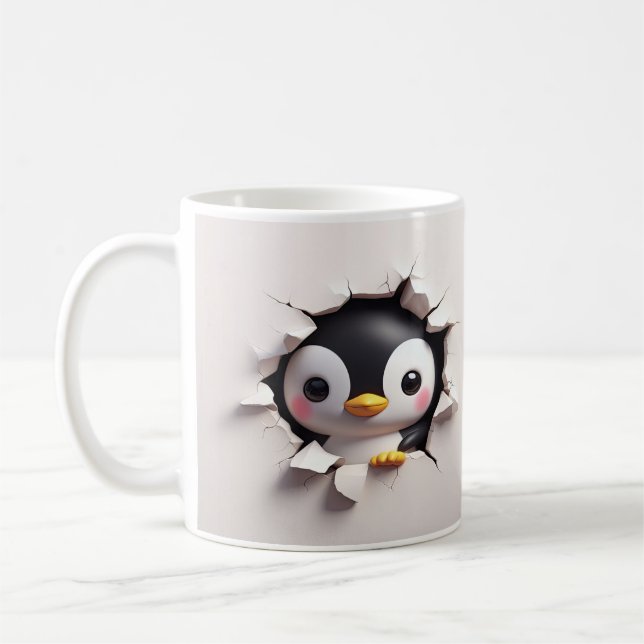Mug Cute boug de pingouin 3D (Gauche)
