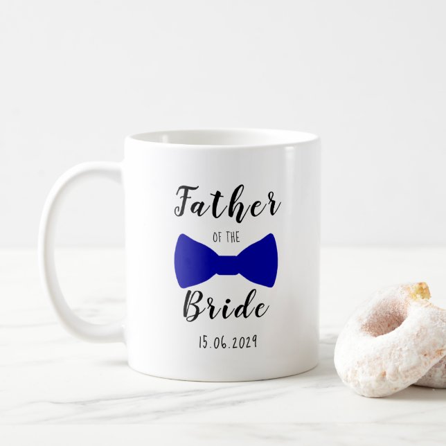 Mug Cute Bow Cravate père de la mariée Personnalisé (Avec donut)