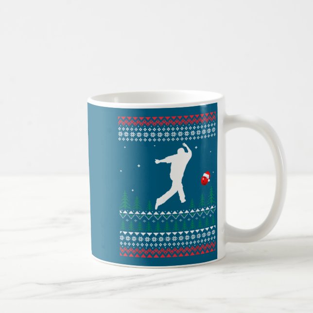 Mug Cute Bowling Player Santa Claus Hat Ugly Christmas (Droite)