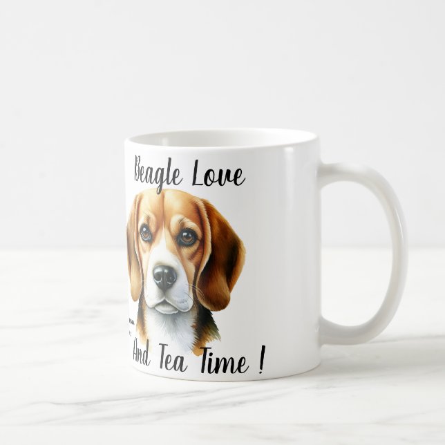 Mug Cute Browns '' Beagle And Tea'' (Droite)