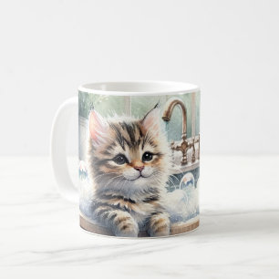 Mug Cute Bubbly Kitten Temps de bain