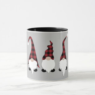 Mug Cute Buffalo Plaid Gnomes de Noël