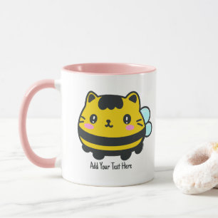 Mug Cute Bumblebee Chat Texte personnalisé