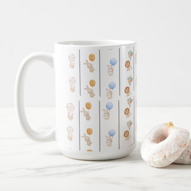 Mug Cute bunny animals pastel (Avec donut)