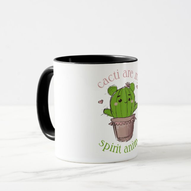 MUG CUTE CACTI ESPRIT ANIMAL PRICKLY HEART LOVE (Devant gauche)