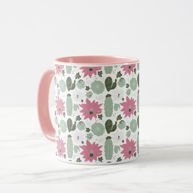 Mug Cute Cactus Succulents Motif (Devant gauche)