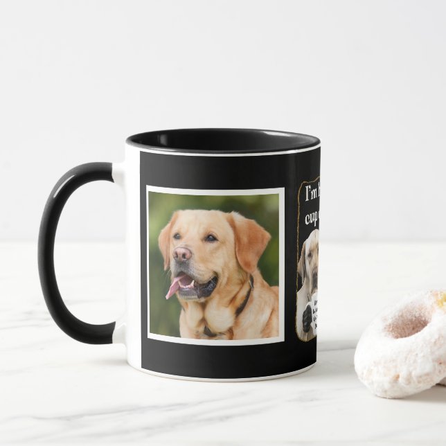 Mug Cute café-boisson Labrador personnalisé (Avec donut)