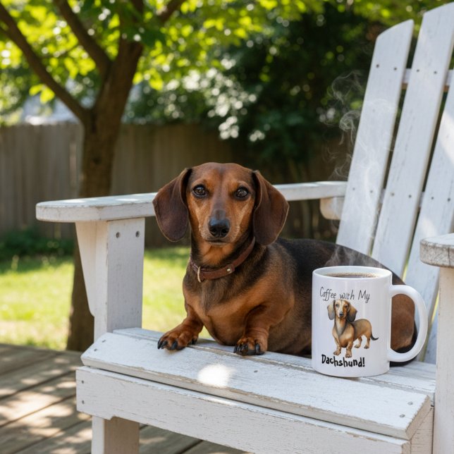 Mug Cute CAFÉ Browns Dachshund (Créateur téléchargé)