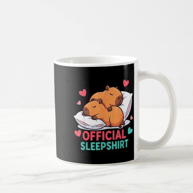 Mug Cute Capybara Official Chemise de Nuit Confortable (Droite)