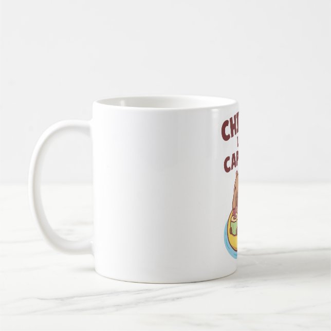 Mug Cute Capybara Sur Un Flotteur De Piscine Qui Se Ch (Gauche)